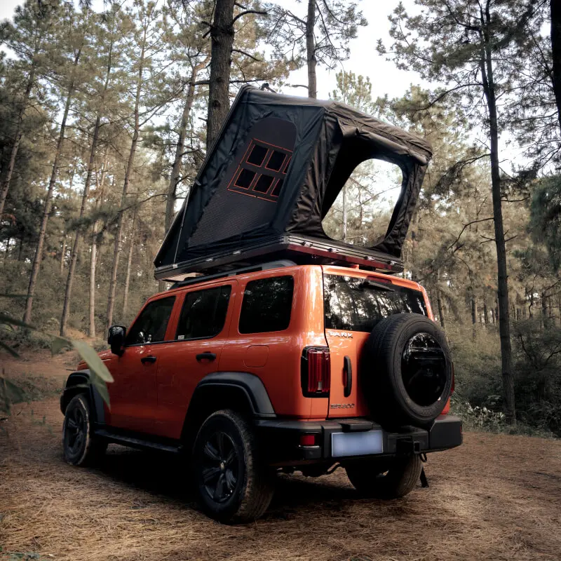 Unistrengh ਹਾਰਡ ਸ਼ੈੱਲ ਅਲਮੀਨੀਅਮ ਪਦਾਰਥ ਤਿਕੋਣ ਛੱਤ ਟੈਂਟ