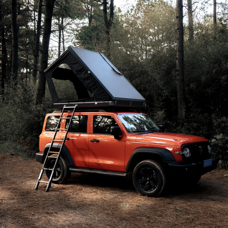 Unistrengh ਹਾਰਡ ਸ਼ੈੱਲ ਅਲਮੀਨੀਅਮ ਪਦਾਰਥ ਤਿਕੋਣ ਛੱਤ ਟੈਂਟ